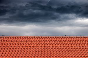 roof with storm in the background